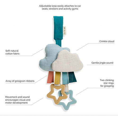 Bitzy Bespoke Ritzy Jingle Travel Toy - Cloud