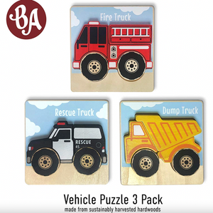Vehicle Puzzle 3-Pack