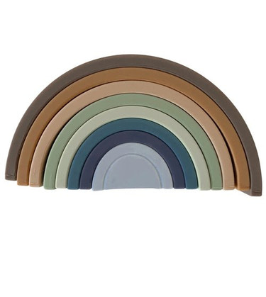 Rainbow Teether Stacker - Eucalyptus