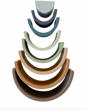 Rainbow Teether Stacker - Eucalyptus