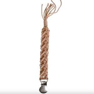 Macrame Pacifier Clip - Blush