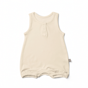 Viscose Organic Cotton Romper - Dune