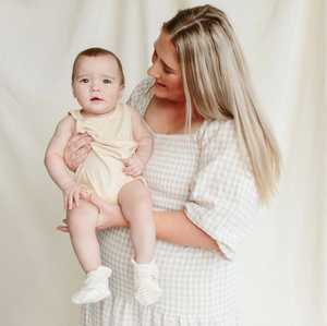 Viscose Organic Cotton Romper - Dune