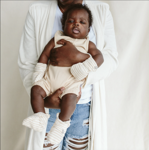 Viscose Organic Cotton Romper - Dune