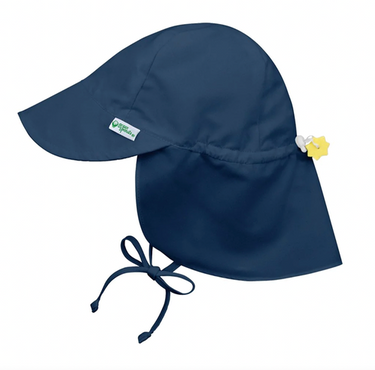 Baby Flap Sun Protection Hat - Navy