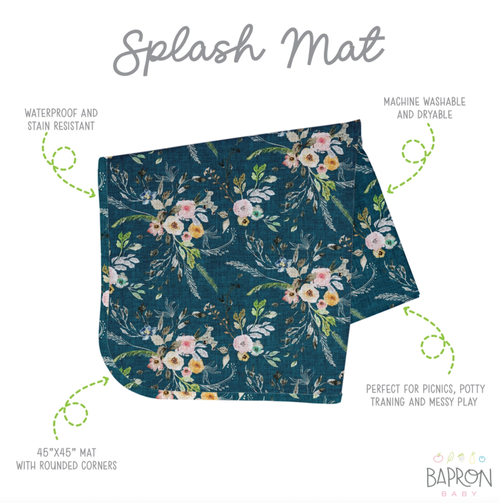 Waterproof Splash Mat - Boho Floral
