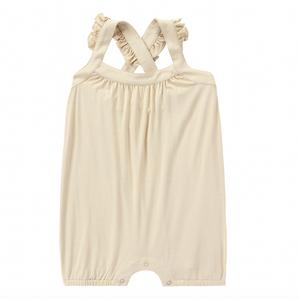 Bamboo Short Romper With Ruffle Detail