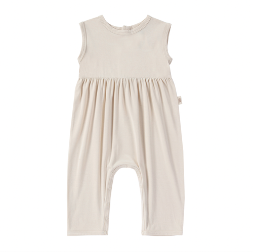 Bamboo Sleveless Romper With Button Detail