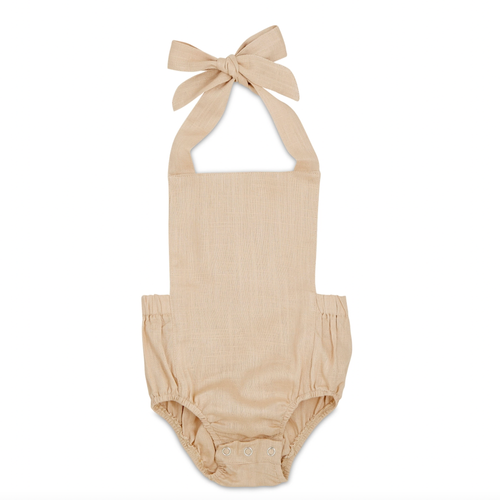 Summer Baby Romper - Oatmeal