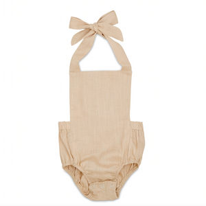 Summer Baby Romper - Oatmeal