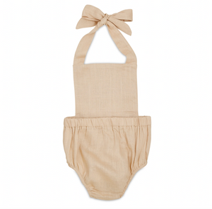 Summer Baby Romper - Oatmeal