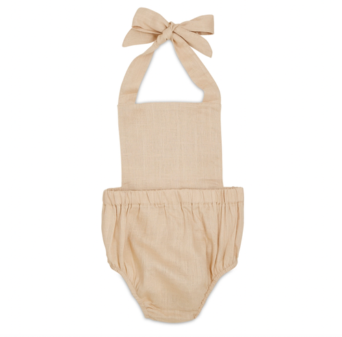 Summer Baby Romper - Oatmeal