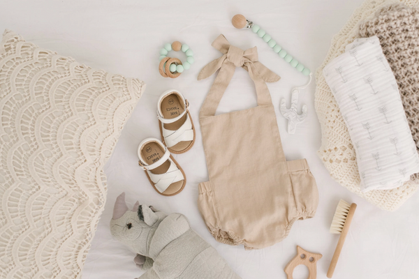 Summer Baby Romper - Oatmeal
