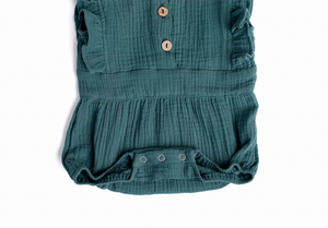 Backless Romper - Peacock