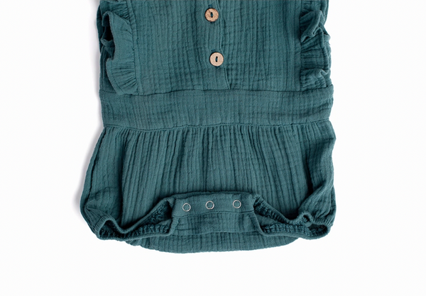 Backless Romper - Peacock