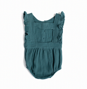 Backless Romper - Peacock