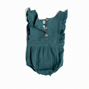 Backless Romper - Peacock