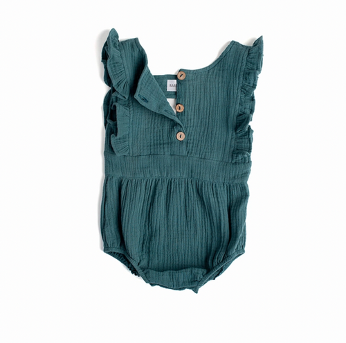 Backless Romper - Peacock