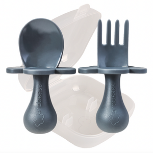 Toddler Fork & Spoon Set - Gray Dream