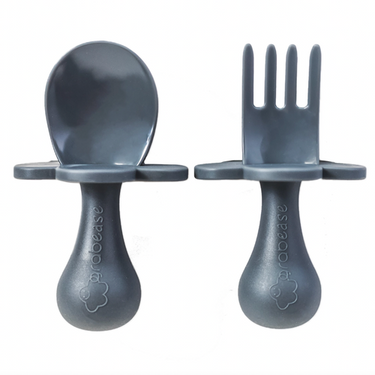 Toddler Fork & Spoon Set - Gray Dream