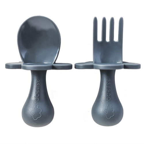 Toddler Fork & Spoon Set - Gray Dream
