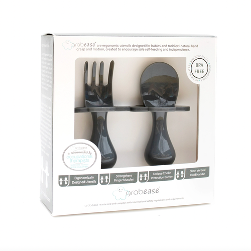 Toddler Fork & Spoon Set - Gray Dream