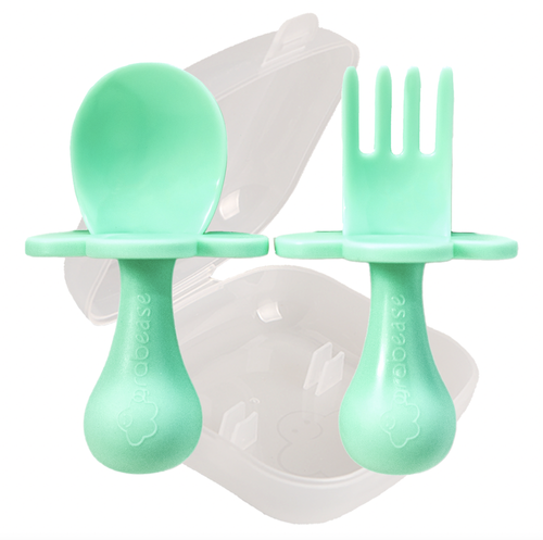 Toddler Fork & Spoon Set - Mint To Be