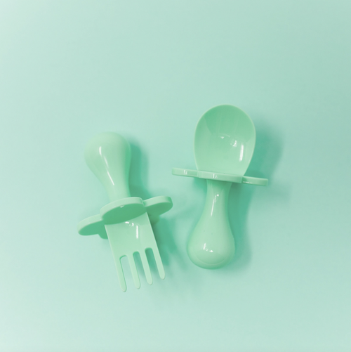 Toddler Fork & Spoon Set - Mint To Be