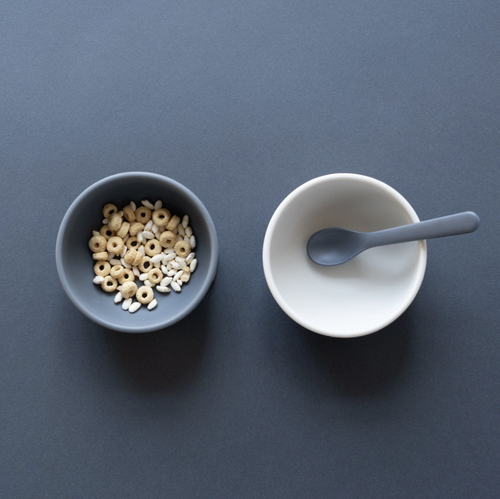 Kids Silicone Suction Bowl Set - Cloud/Storm