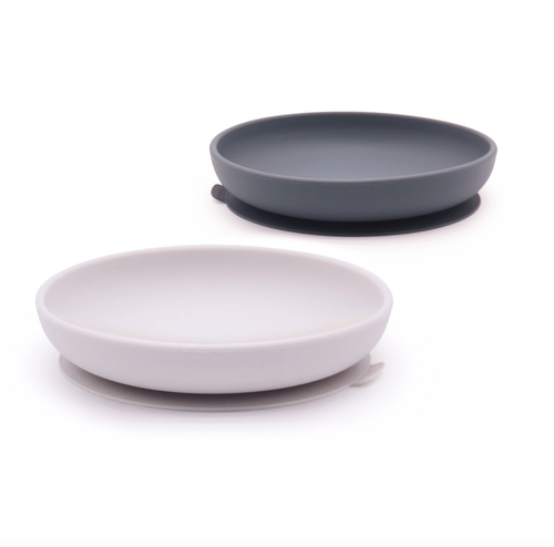 Kids Silicone Suction Plate Set - Cloud/Storm