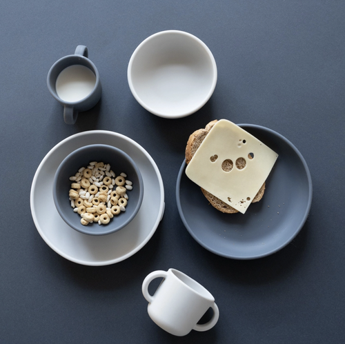 Kids Silicone Suction Plate Set - Cloud/Storm