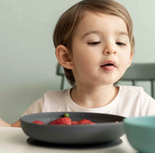 Kids Silicone Suction Plate Set - Cloud/Storm