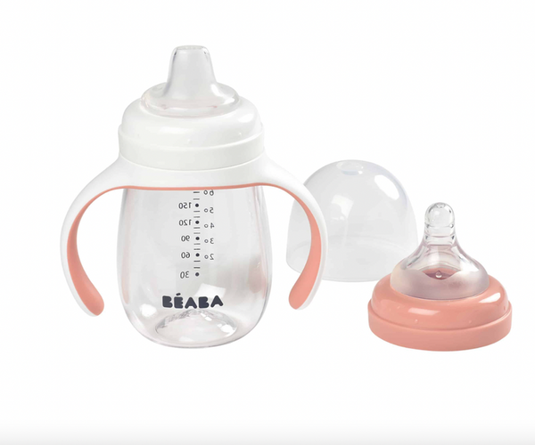 2-In-1 Bottle To Sippy Learning Cup - Rose