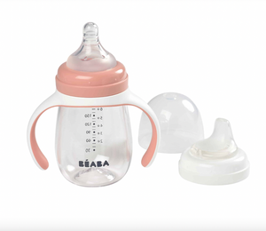 2-In-1 Bottle To Sippy Learning Cup - Rose