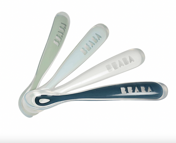 First Foods Silicone Spoons - Rain