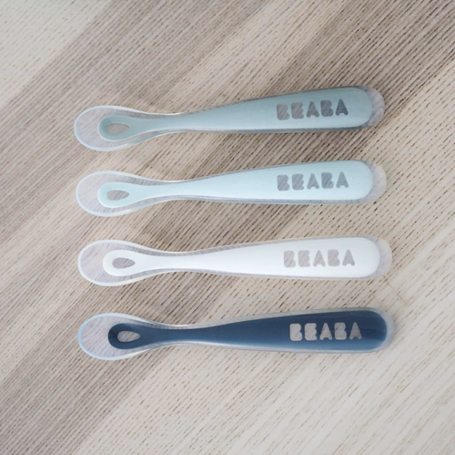 First Foods Silicone Spoons - Rain