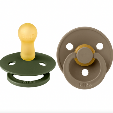 Latex Colour Pacifier - Size 1 (2-Pack) Green/Dark Oak
