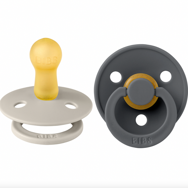 Latex Colour Pacifier - Size 1 (2-Pack) Sand/Iron