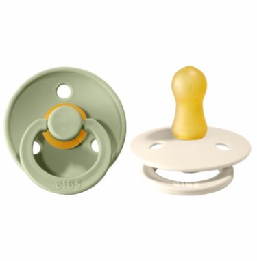 Latex Colour Pacifier - Size 2 (2-Pack) Sage/Ivory