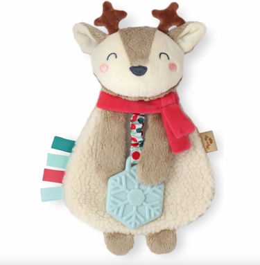 Holiday Reindeer Itzy Lovey Plush & Teether Toy