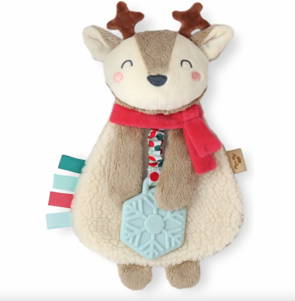 Holiday Reindeer Itzy Lovey Plush & Teether Toy