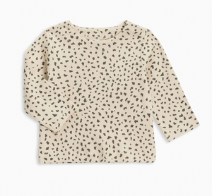 Ryle Shoulder-Snap Tee - Cheetah/Pewter