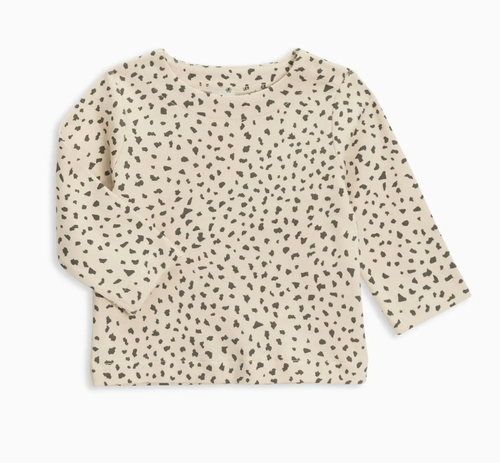 Ryle Shoulder-Snap Tee - Cheetah/Pewter
