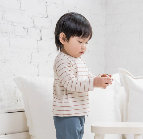 Turk Long-Sleve Crew Neck Shirt - Griff Stripe/Cedar