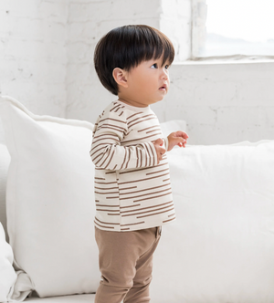 Turk Long-Sleve Crew Neck Shirt - Log Stripe/Truffle