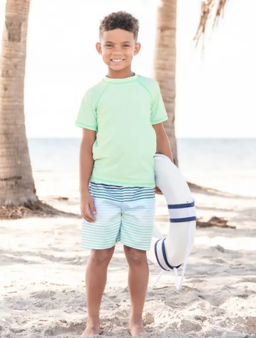 Coastal Stripe Swim Trunks