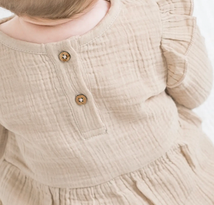 Muslin Isla Bubble Romper - Clay