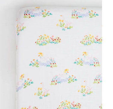 Garden Goose Crib Sheet