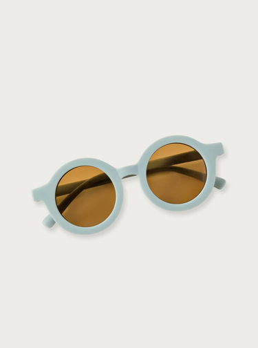 Round ocean-themed sunglasses for babies and toddlers, perfect for sunny days.