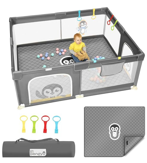 Li'l Pengyu Large Baby Playpen